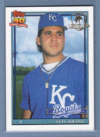 1991 Topps Desert Shield #169 Luis Aquino  NM  GO625