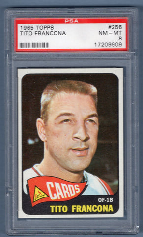 1965 Topps #256 Tito Francona (17209909) PSA 8