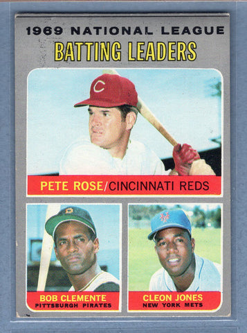1970 Topps #61 NL Bartting Leaders (Clemente) (st) (b) VG-EX  GO900