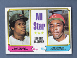 1974 Topps Baseball #333 All Star Second Basemen(Carew, Morgan) NM-MT 002