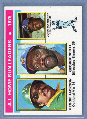 1976 Topps #194 Al Home Run Leaders  (d) EX-MT  GO450
