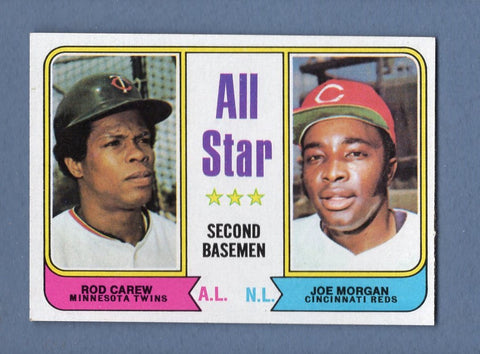 1974 Topps Baseball #333 All Star Second Basemen(Carew, Morgan) NM-MT 005