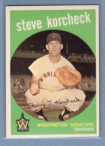 1959 Topps #284 Steve Korcheck EX-MT High Grade Set Break B