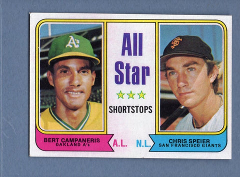 1974 Topps Baseball #335 All Star Short Stop(Campaneris) NM-MT 002