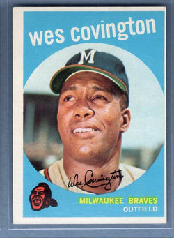 1959 Topps #290 Wes Covington EX-MT High Grade Set Break B