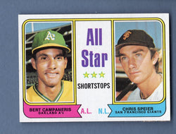 1974 Topps Baseball #335 All Star Short Stop(Campaneris) NM-MT 003