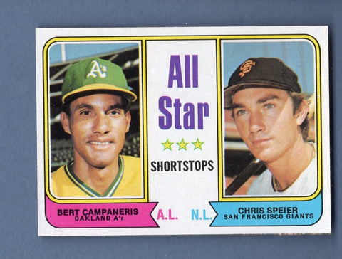 1974 Topps Baseball #335 All Star Short Stop(Campaneris) NM-MT 003