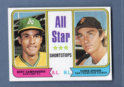 1974 Topps Baseball #335 All Star Short Stop(Campaneris) NM-MT 004
