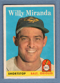 1958 Topps #179 Willy Miranda  VG-EX  GO387