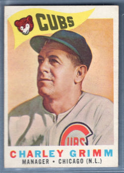 1960 Topps #217 Charley Grimm VG-EX Set Break 1