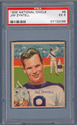 1935 National Chicle #8 Jim Zyntell PSA 5