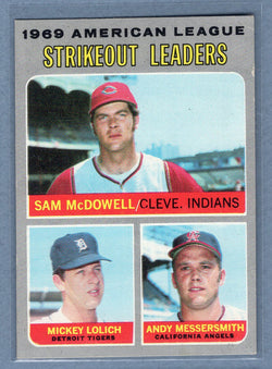 1970 Topps #72 AL Strikeout Leaders (Lolich)  (a) VG  GO900