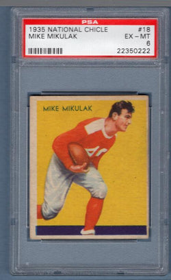1935 National Chicle #18 Mike Mikulak PSA 5.5