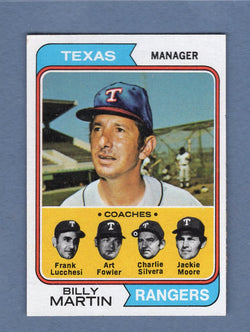 1974 Topps Baseball #379 Billy Martin MGR NM-MT 001