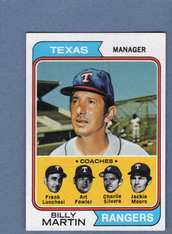 1974 Topps Baseball #379 Billy Martin MGR NM-MT 002