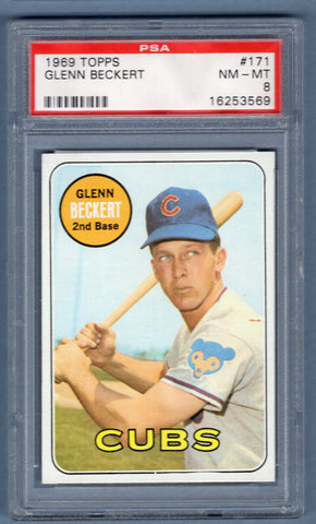 1969 Topps #171 Glenn Beckert (16253569) PSA 8