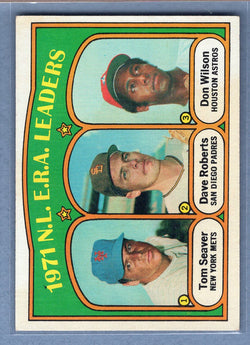 1972 Topps #91 NL ERA Leaders Seav/Rob/Wilson  EX-MT  GO315