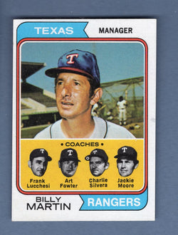 1974 Topps Baseball #379 Billy Martin MGR NM-MT 003