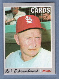 1970 Topps #346 Red Schoendienst (HOF)  (a) EX-MT  GO200