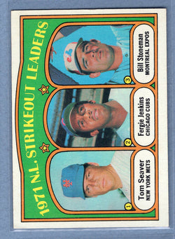 1972 Topps #95 NL Strikeout Leaders Seaver/Jenkins/Stone  EX-MT  GO315
