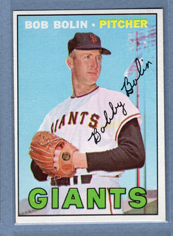 1967 Topps #252 Bob Bolin (No White Streak Between Bob and Bolin)  EX-MT   GO340