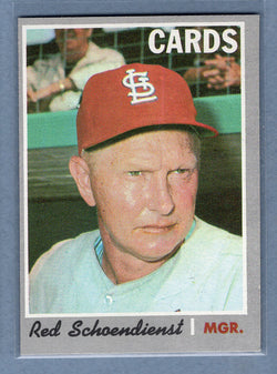 1970 Topps #346 Red Schoendienst (HOF)  (d) EX-MT  GO200
