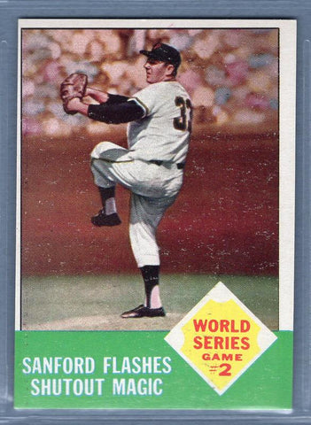 1963 Topps #143 World Series Game 2 EX-MT  GO393