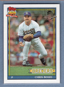 1991 Topps Desert Shield #217 Chris Bosio  NM  GO625