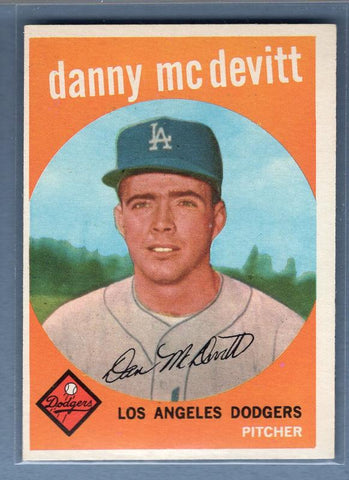 1959 Topps #364 Danny McDevitt EX-MT High Grade Set Break B