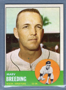 1963 Topps #149 Marv Breeding EX-MT  GO393