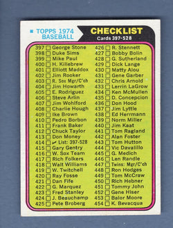 1974 Topps Baseball #414 Checklist 397-528 NM-MT 004