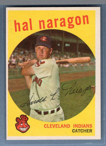 1959 Topps #376 Hal Naragon EX-MT High Grade Set Break B