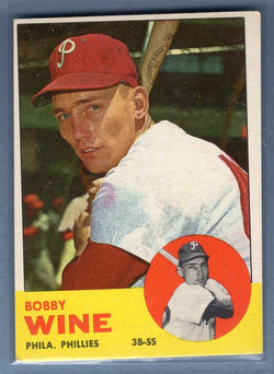 1963 Topps #71 Bobby Wine VG-EX Set Break