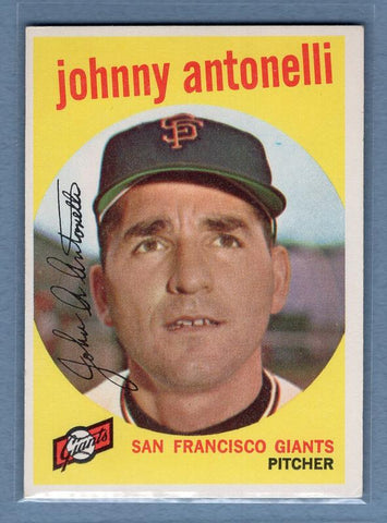 1959 Topps #377 Johnny Antonelli EX-MT High Grade Set Break B