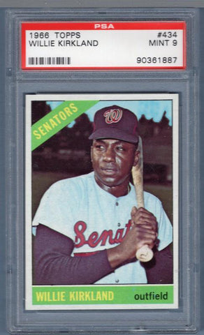 1966 Topps #434 Willie Kirkland PSA 9