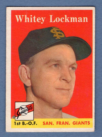 1958 Topps #195 Whitey Lockman VG-EX  GO495
