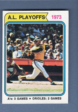 1974 Topps Baseball #470 A.L. Playoffs (Jackson) NM-MT 002