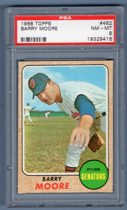 1968 Topps #462 Barry Moore (19329416) PSA 8