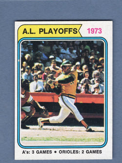 1974 Topps Baseball #470 A.L. Playoffs (Jackson) NM-MT 003