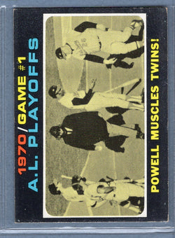 1971 Topps #195 A.L. Playoff Game 1 (Powell)  EX  SB1