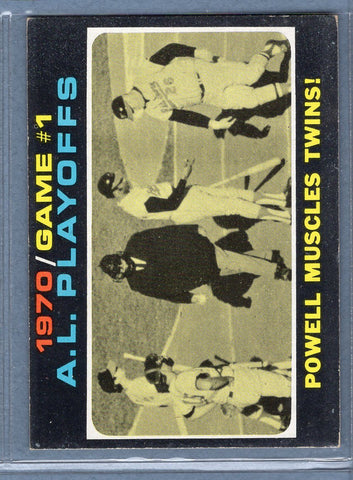 1971 Topps #195 A.L. Playoff Game 1 (Powell)  EX  SB1