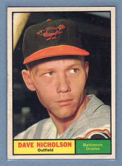 1961 Topps #182 Dave Nicholson EX-MT  GO522