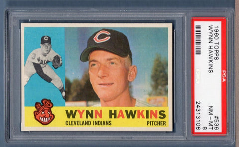 1960 Topps  #536 Wynn Hawkins (24313106) PSA 8