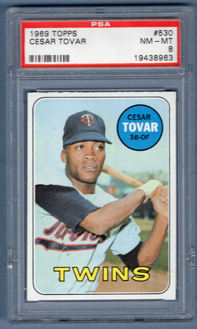 1969 Topps #530 Cesar Tovar (19438963) PSA 8