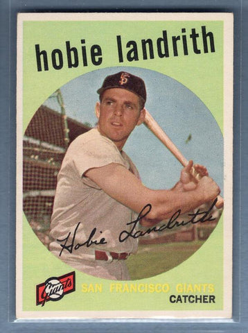 1959 Topps #422 Hobie Landrith EX-MT High Grade Set Break B