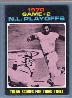 1971 Topps #200 N.L. Playoff Game 2 (Tolan)  EX  GO747
