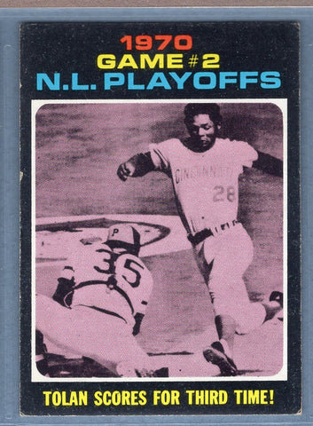 1971 Topps #200 N.L. Playoff Game 2 (Tolan)  EX  GO747