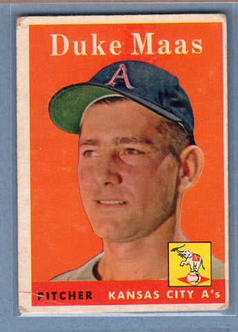 1958 Topps #228 Duke Maas (b) G-VG  GO387