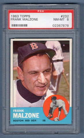 1963 Topps #232 Frank Malzone (02367878) PSA 8