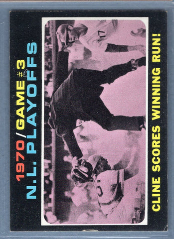 1971 Topps #201 N.L. Playoff Game 3 (Cline)  EX  GO747